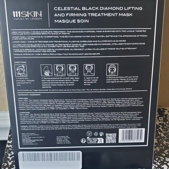 111Skin Celestial Black Diamond Lifing and Firming Treatment Mask Set of 5 FRESH - Picture 2 of 2